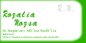 rozalia mozsa business card